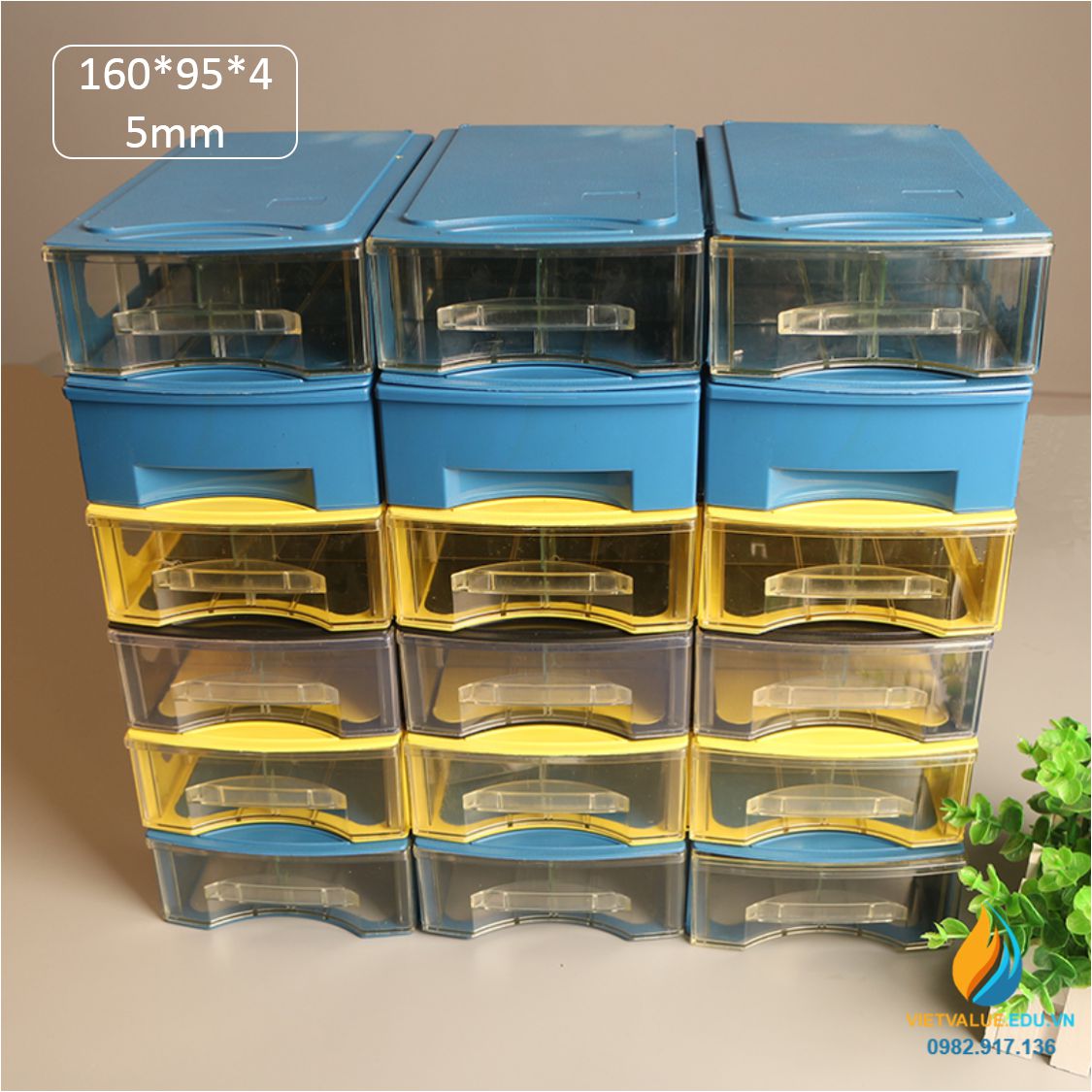 Khay chứa linh kiện điện tử, linh kiện sửa chữa kích thước mỗi ô 160 * 95 * 45mm