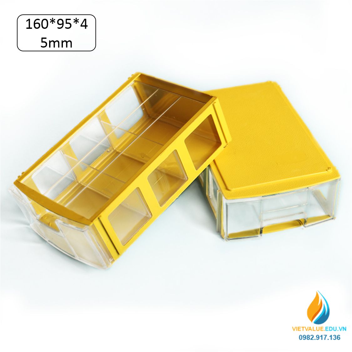 Khay chứa linh kiện điện tử, linh kiện sửa chữa kích thước mỗi ô 160 * 95 * 45mm