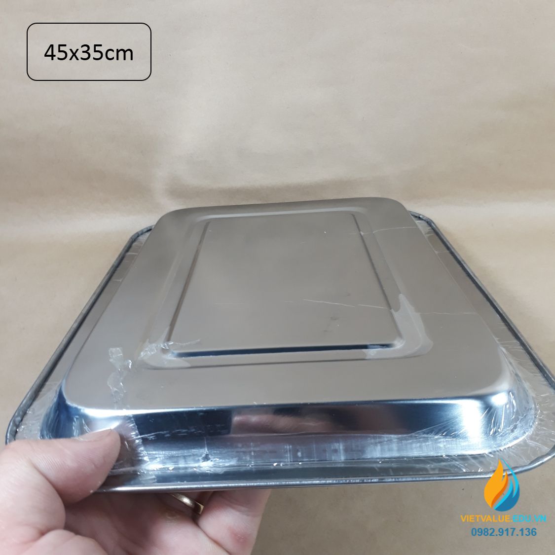 Khay Inox nhiều loại 45x35x2cm, khay đựng dụng cụ phòng thí nghiệm