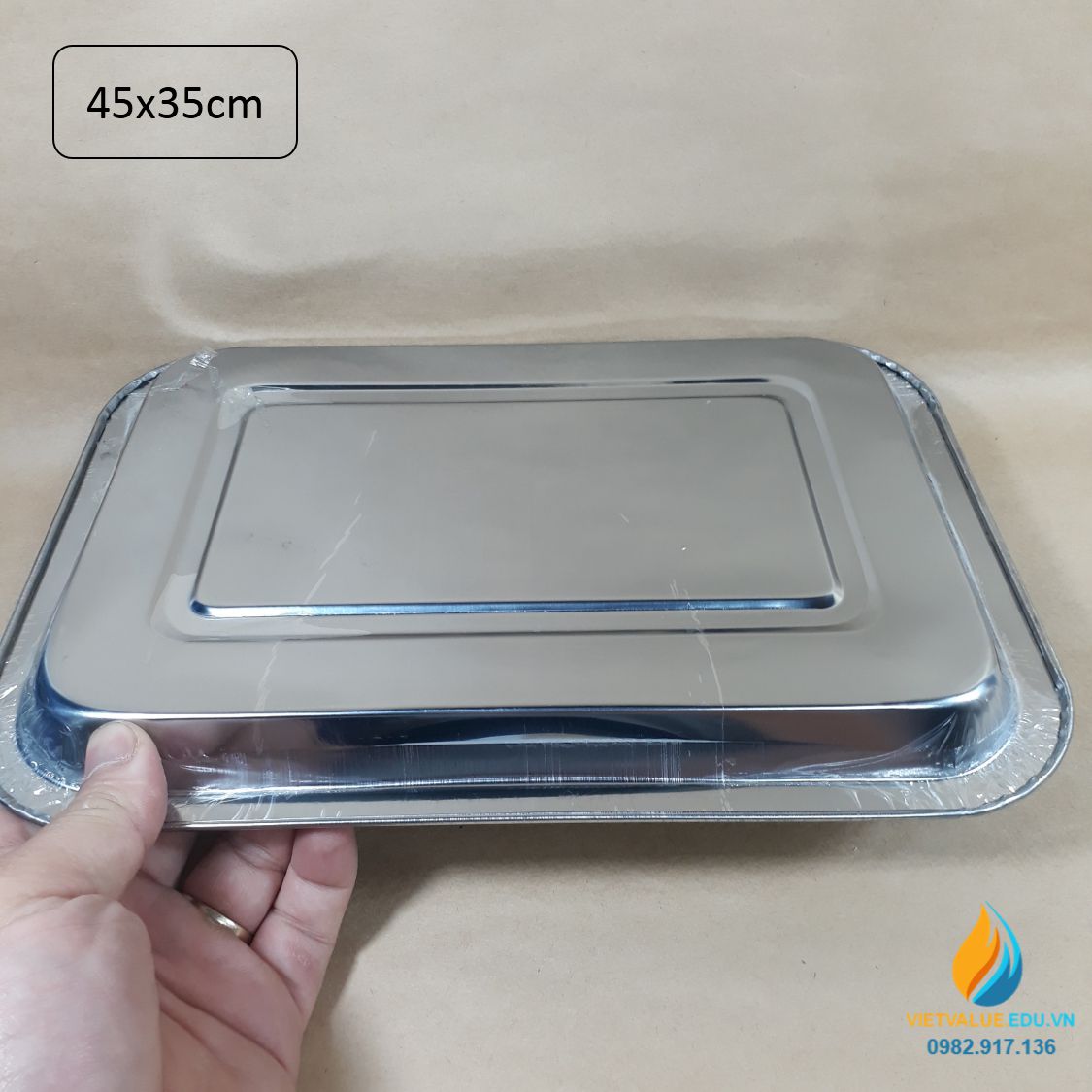 Khay Inox nhiều loại 45x35x2cm, khay đựng dụng cụ phòng thí nghiệm