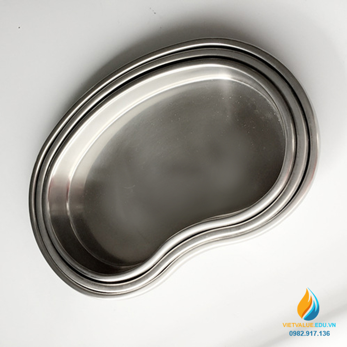 Khay hạt đậu, Inox 304 không gỉ, kích thước 185 x115x25mm, khay Inox y tế