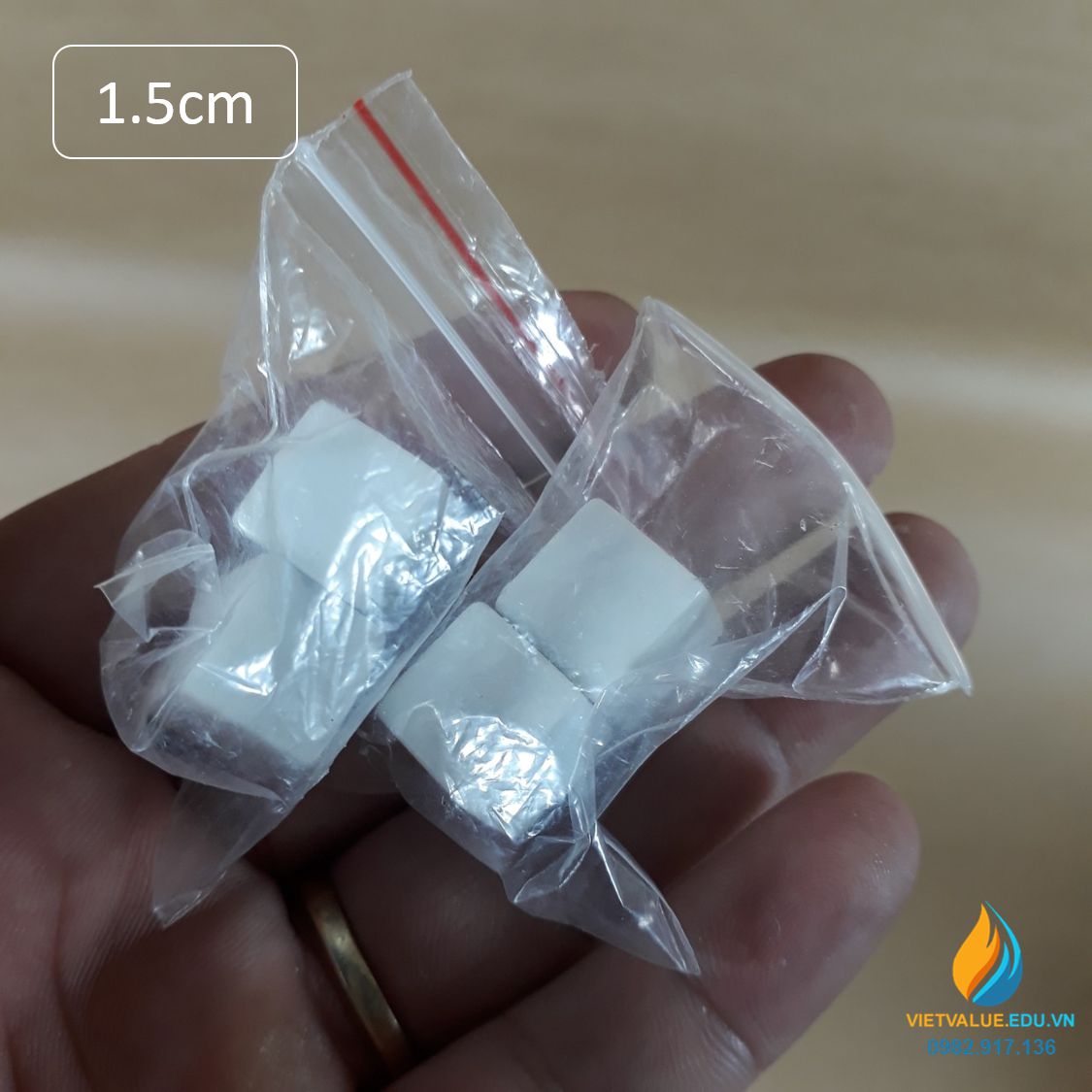 Xúc xắc trắng, xúc xắc thực hành stem cho học sinh, cạnh 1.5cm khối lập phương