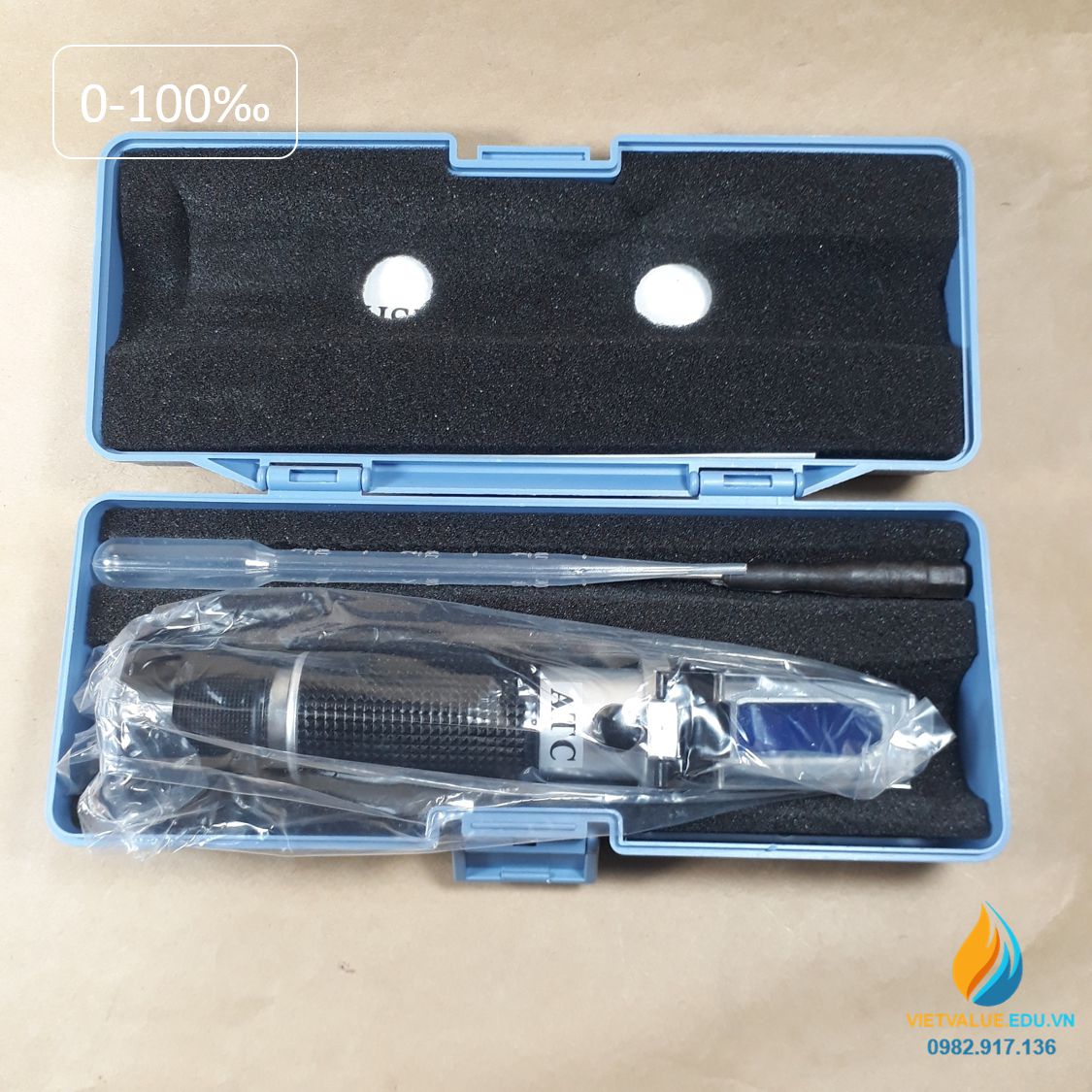 Khúc xạ kế đo nồng độ mặn FXP010 khoảng đo 0-100‰ trọng lượng riêng 1.0 đến 1.07