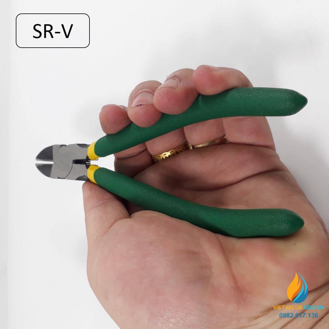 Kìm cắt dây điện lưỡi xiên, độ cứng cao, chều dài 6inch, cán bọc nhựa