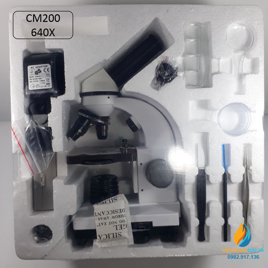 Kính hiển vi CM20 độ phóng đại 640X, kính hiển vi 3 mắt, kính hiển vi phòng thí nghiệm