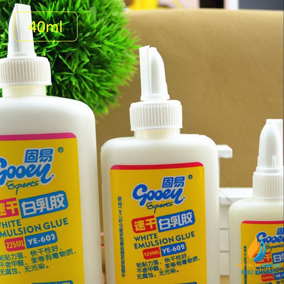 Lọ keo dán gỗ, linh kiện điện tử YE601 khô nhanh dung tích 40ml, 40 gam