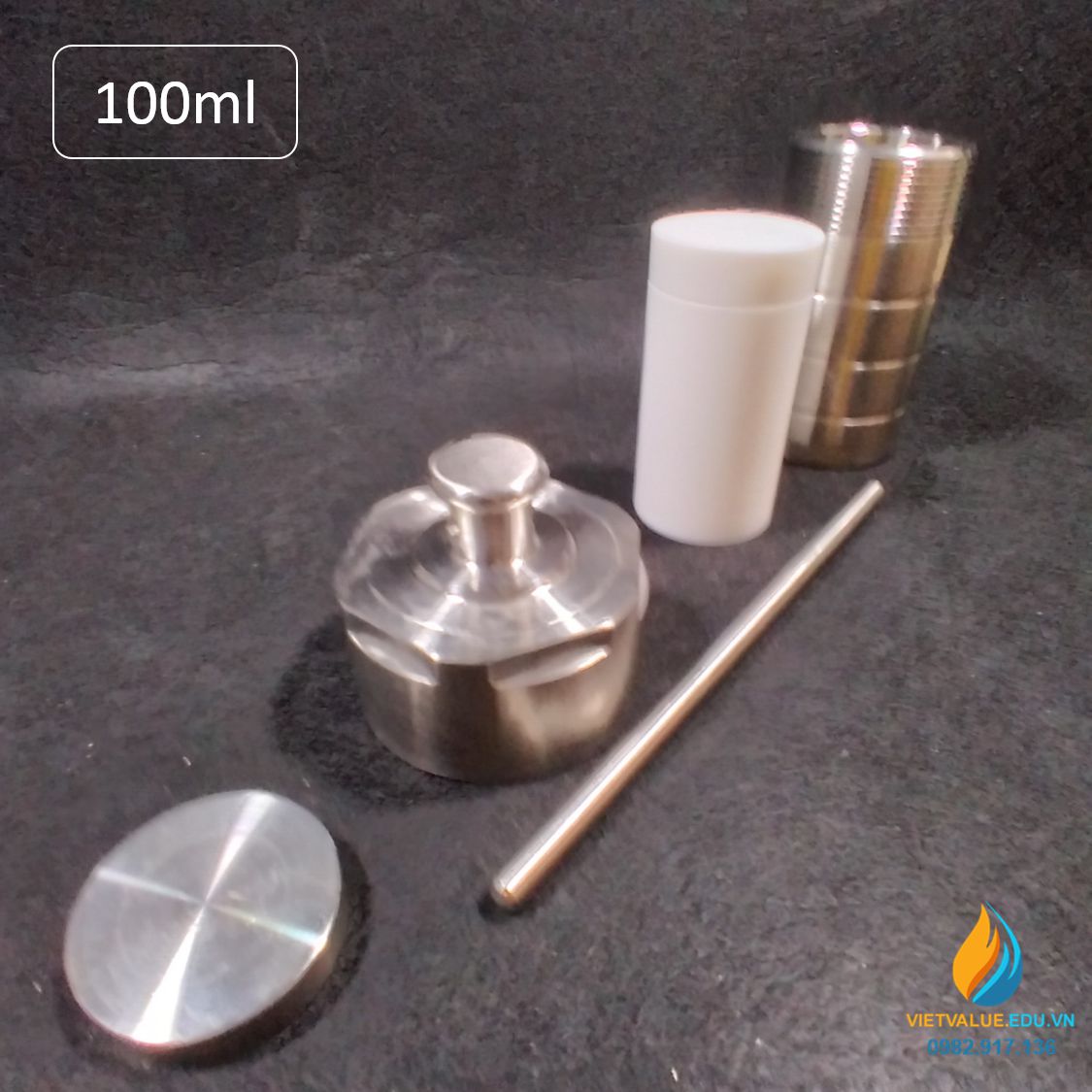 Lò phản ứng thủy nhiệt áp suất cao, dung tích 150ml, thép không gỉ