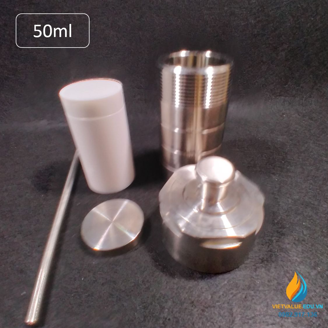 Lò phản ứng thủy nhiệt áp suất cao, dung tích 50ml, thép không gỉ