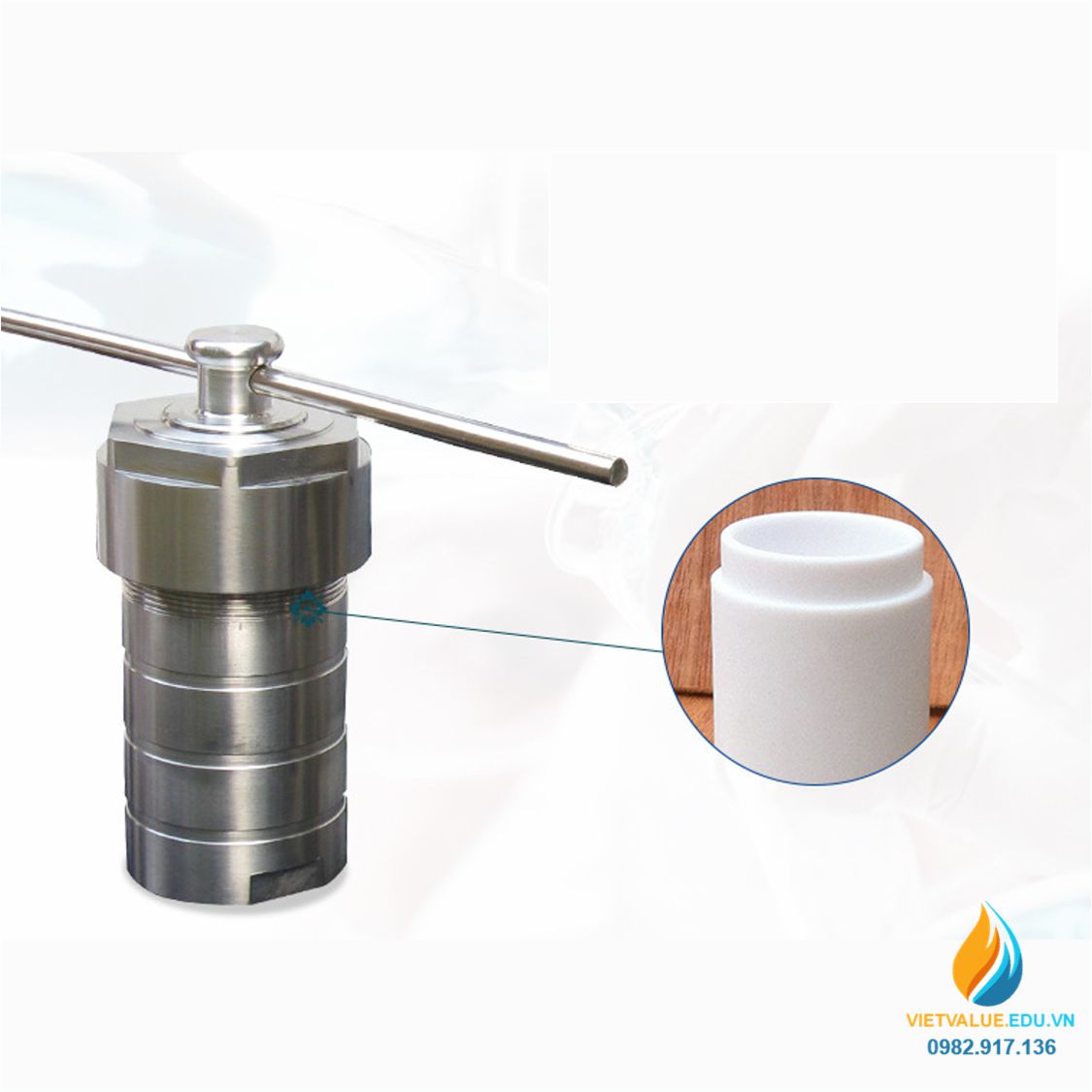 Lõi PTFE bể thủy nhiệt 250ml, lõi lò phản ứng hấp nhiệt thủy lực 250ml nhựa PTFE