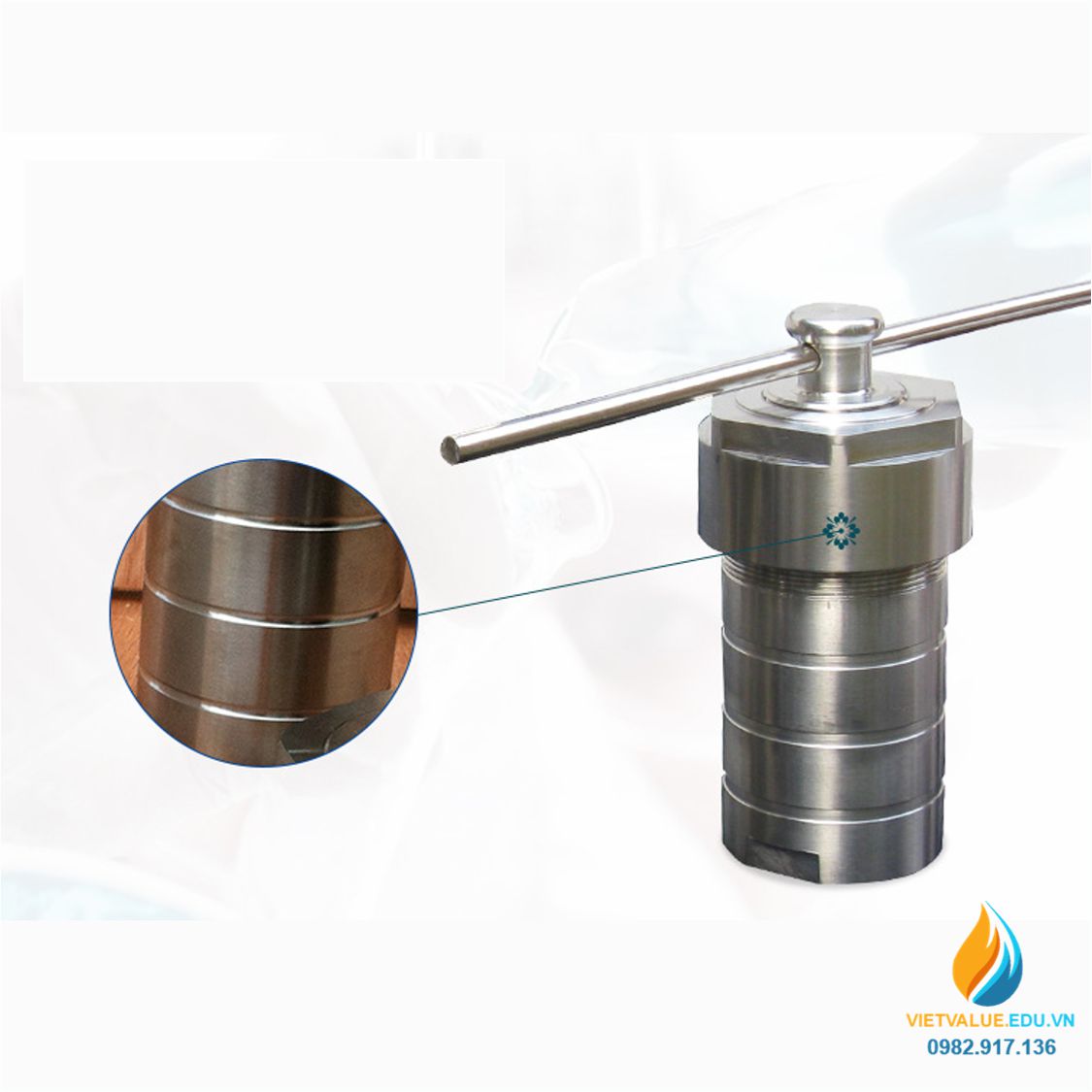 Lò phản ứng thủy nhiệt áp suất cao, dung tích 500ml, thép không gỉ