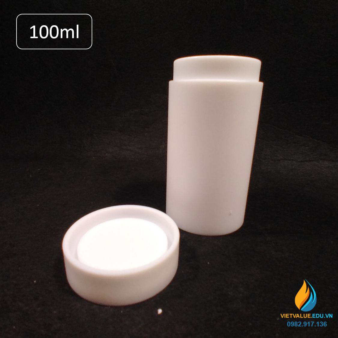 Lõi PTFE bể thủy nhiệt 100ml, lõi lò phản ứng hấp nhiệt thủy lực 100ml nhựa PTFE