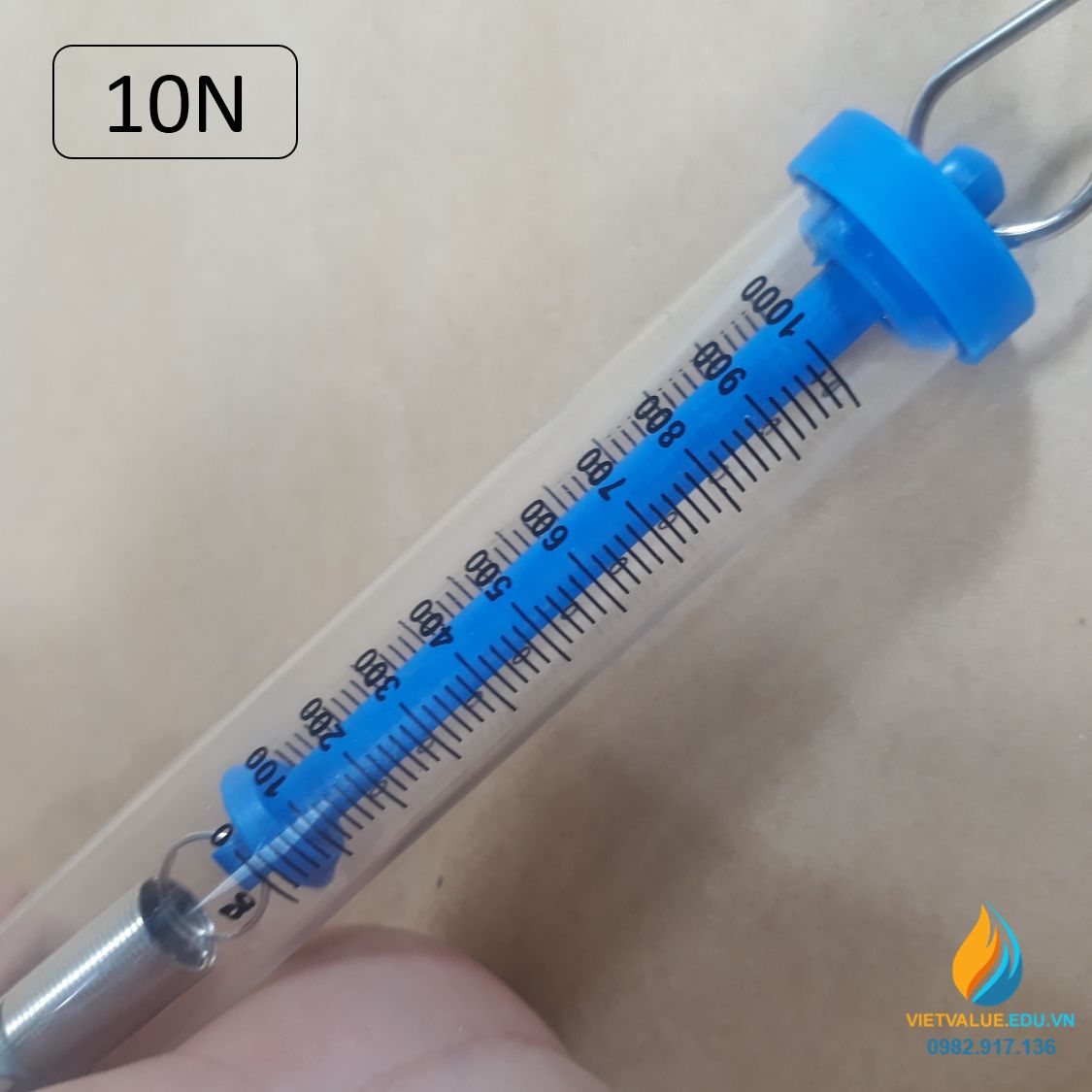 Lực kế lò xo, khung tròn, thí nghiệm cơ học, giới hạn đo 10N