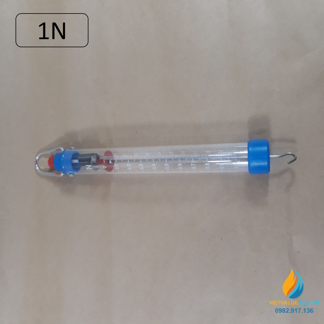Lực kế lò xo, khung tròn, thí nghiệm cơ học, giới hạn đo 1N