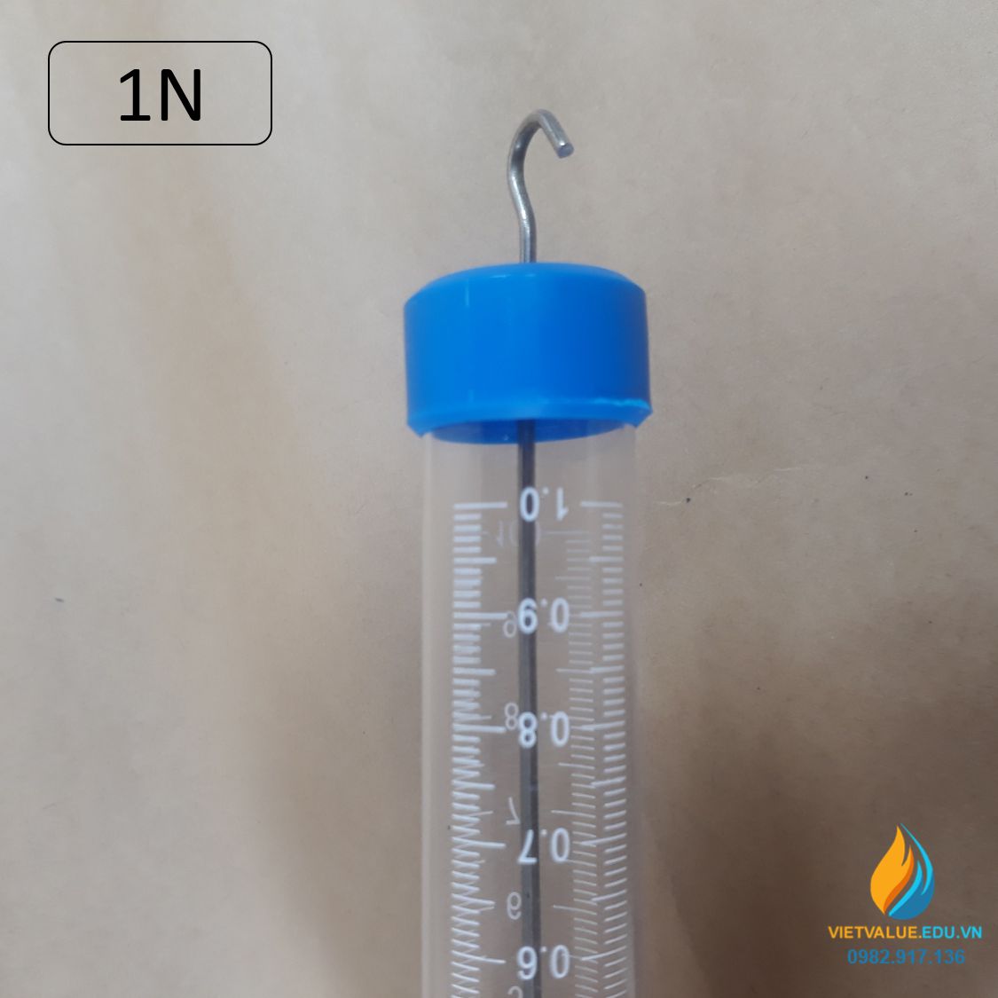 Lực kế lò xo, khung tròn, thí nghiệm cơ học, giới hạn đo 1N