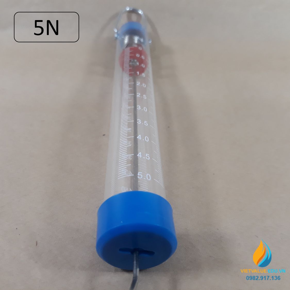 Lực kế lò xo, khung tròn, thí nghiệm cơ học, giới hạn đo 5N