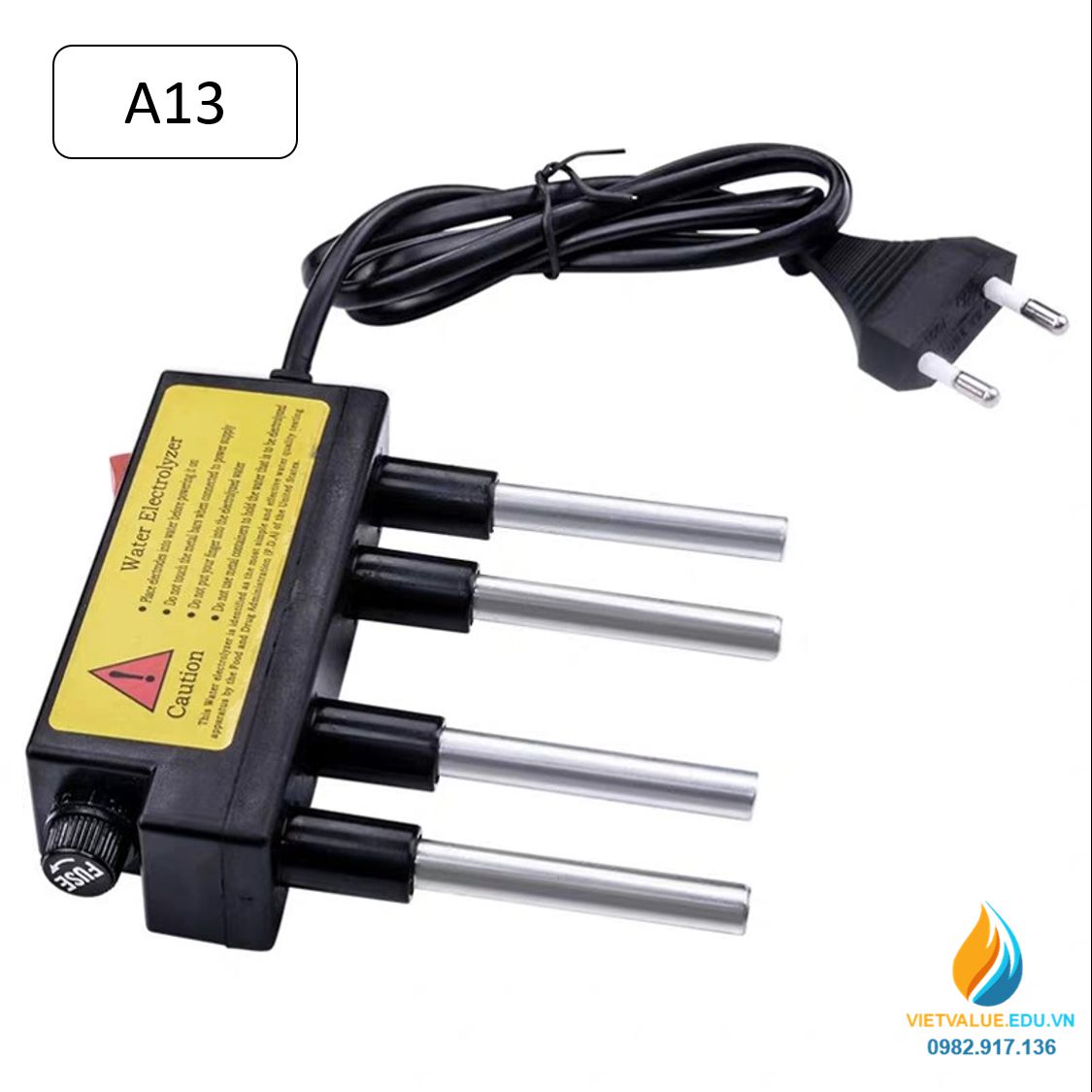 Máy điện phân nước A13 công suất 80W, điện áp 220V tiêu chuẩn châu Âu