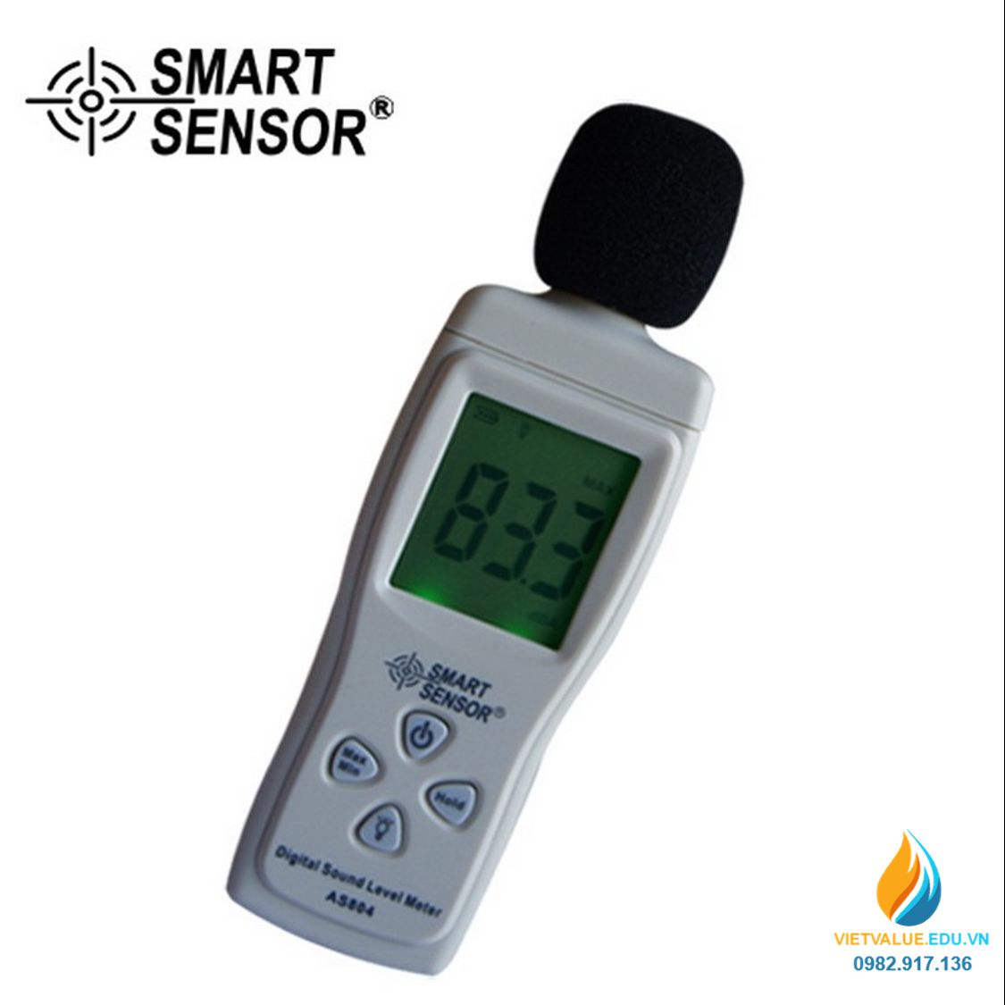 Máy đo âm thanh AS804 mức đo 130dBA, sai số 1.5dB, sản xuất theo công nghệ Đức