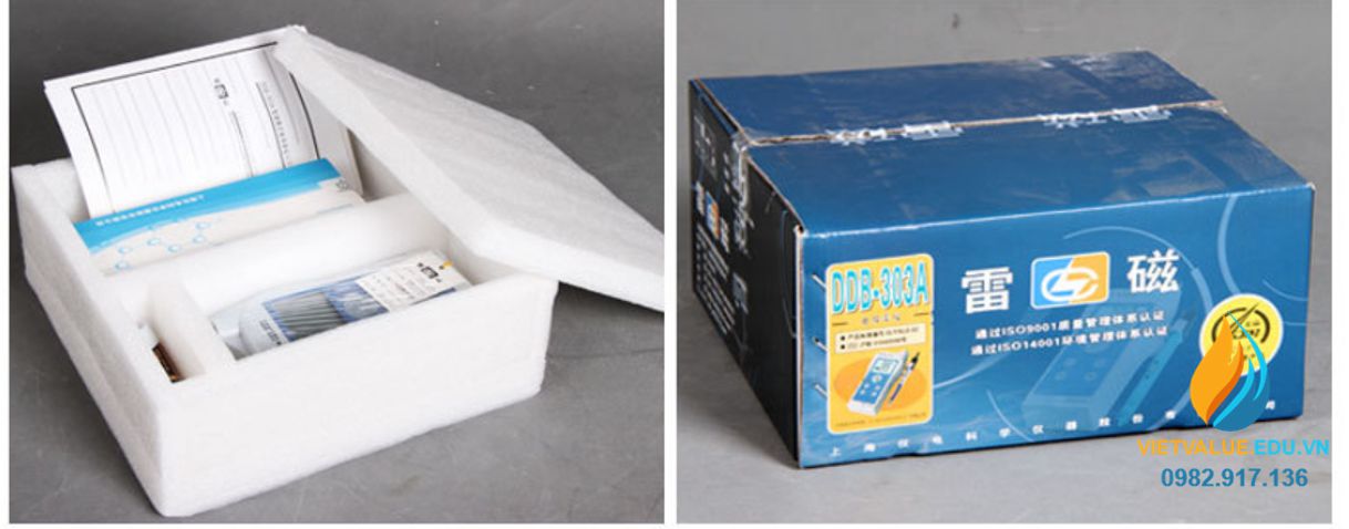 Máy đo độ dẫn điện TDS cầm tay, model DDB-303A, mức đo 100mS/cm, hiển thị LCD