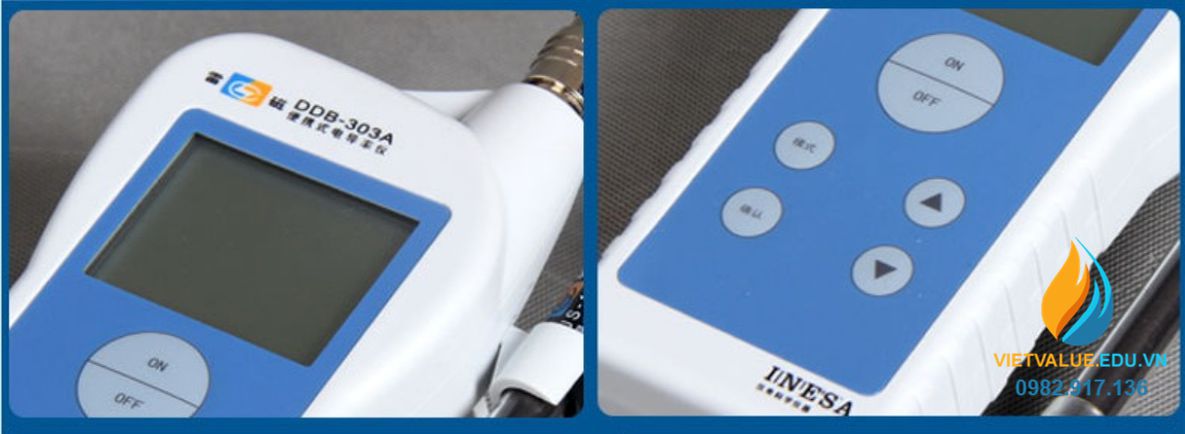 Máy đo độ dẫn điện TDS cầm tay, model DDB-303A, mức đo 100mS/cm, hiển thị LCD