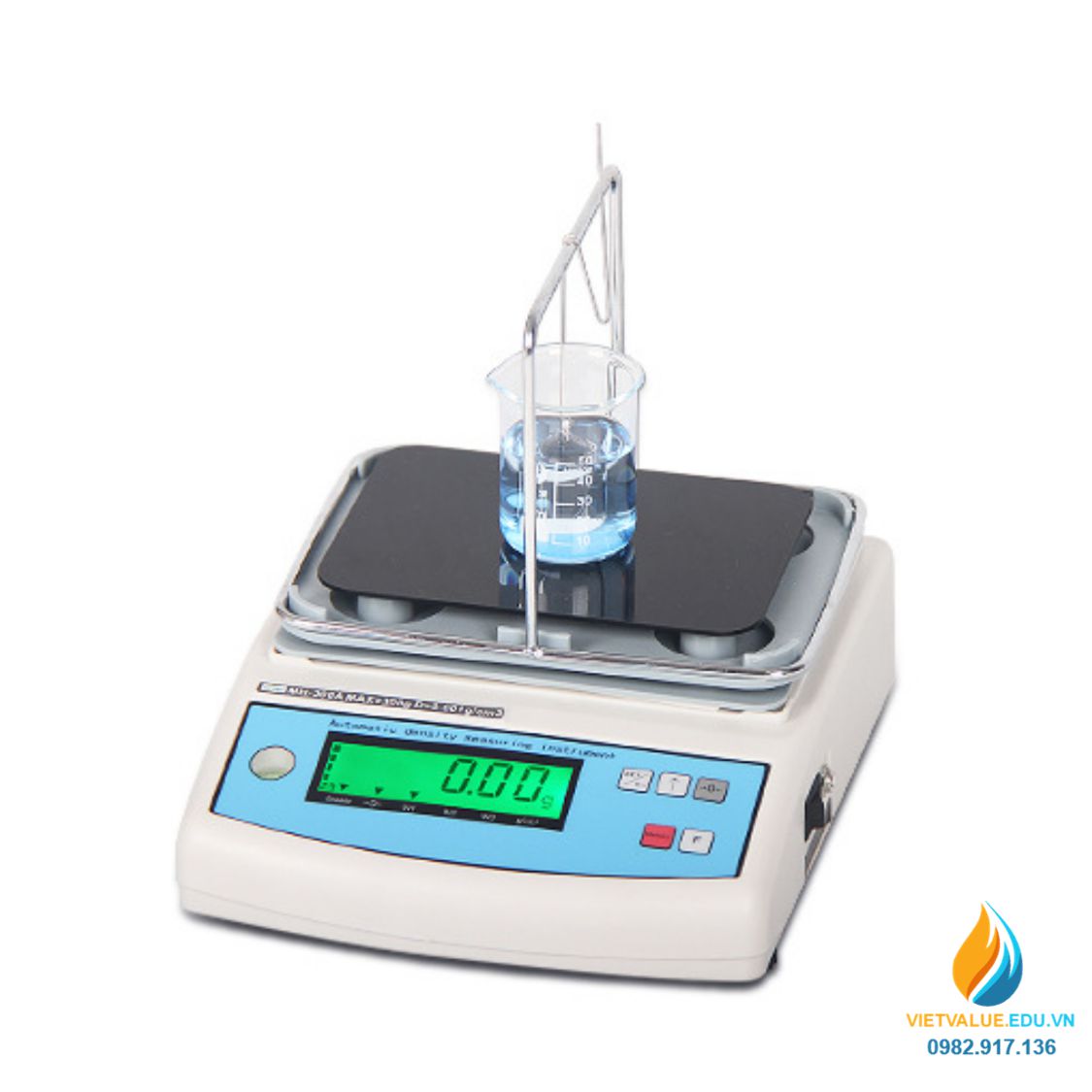 Máy đo mật độ XF300L, khối lượng phân tích 300gam, độ chia 0.005g, hiển thị LCD + Mô tả sản phẩm: -Máy đo mật độ XF300L phù hợp với nhiều hóa chất, dung dịch hóa học, năng lượng hiện đại, nhiên liệu dầu mỏ, thuốc thử hóa học, sơn nhựa đường… . Có thể đáp ứng tất cả chất lỏng bằng việc phát hiện mật độ của giải pháp phù hợp với GB/T611,GB/t11549,GB/T5518 và các thông số kĩ thuật tiêu chuẩn khác. -Sử dụng phép đo động, trong quá trình đo, ông thức chất lỏng bị thay đổi bất cứ lúc nào và giá trị mật độ cũng được cập nhật với sự thay đổi của P, đơn giản và ổn định bền chặt -Phương pháp lấy mẫu do chỉ cần 50 ml hoặc mẫu nhỏ hơn để đo giá trị mất độ ở nhiệt độ cao -Cốc đo để lau chùi, không bị giới hạn bởi đường kính nhỏ củ pycnometer và có thể tái sử dụng hoặc được sử dụng với các cốc đo khác -Chất lỏng dễ bay hơi, chất lỏng ăn mòn, chất lỏng, axit mạnh và chất lỏng kiềm có thể được đo nhanh chóng -Cấu hình chống gió và bụi đặc biệt, kết hợp thuận, mạnh mẽ và bền bỉ -Máy đo mật độ XF300L với các thông số kĩ thuật khác : +phương pháp hoạt động thao tác nút +phạm vi cân: 0,005~300g sai số 0,001g/cm3 + thời gian thử nghiệm: 5 giây +có thể kiểm tra mật độ <1,>1 +có bộ 3 chế độ đo chất lỏng tại thời điểm quay trở lại, có thể sử dụng các trọng lượng khác nhau +kết quả hiện thị: giá trị mất độ, Baume, nồng độ +nguyên lý đo lường: nguyên tắc archimedes +phương pháp hiệu chỉnh do cài đặt mật độ âm lượng,mật đọ giới hạn trên và dưới Q, hiệu chỉnh đơn, phát hiện tự động Mua máy mật độ XF300L ở đâu tại Hà Nội và TP Hồ Chí Minh ? Công ty Cổ Phần Đầu tư và phát triển Giáo Dục Đào Tạo VIETVALUE với nhiều năm kinh nghiệm nhập khẩu và phân phối dụng cụ thí nghiệm, bình thí nghiệm , dụng cụ tiêu hao, cốc thí nghiệm, ống thủy tinh thí nghiệm… – dòng xuất xứ Đức, Nhật, Anh, Trung Quốc… VIETVALUE luôn cam kết với khách hàng về chất lượng , giá thành và dịch vụ bán hàng uy tín. Ngoài ra, chúng tôi còn cung cấp nhiều mặt hàng vật tư tiêu hao và nồi hấp tiệt trùng khác trong phòng thí nghiệm như: Dụng cụ nhựa thí nghiệm – Ca nhựa, Ống đong nhựa, Ống ly tâm, Đầu côn, Giá treo dụng cụ,… Mọi thông tin liên hệ VIETVALUE Điện thoại: Ms Trang 01668607681