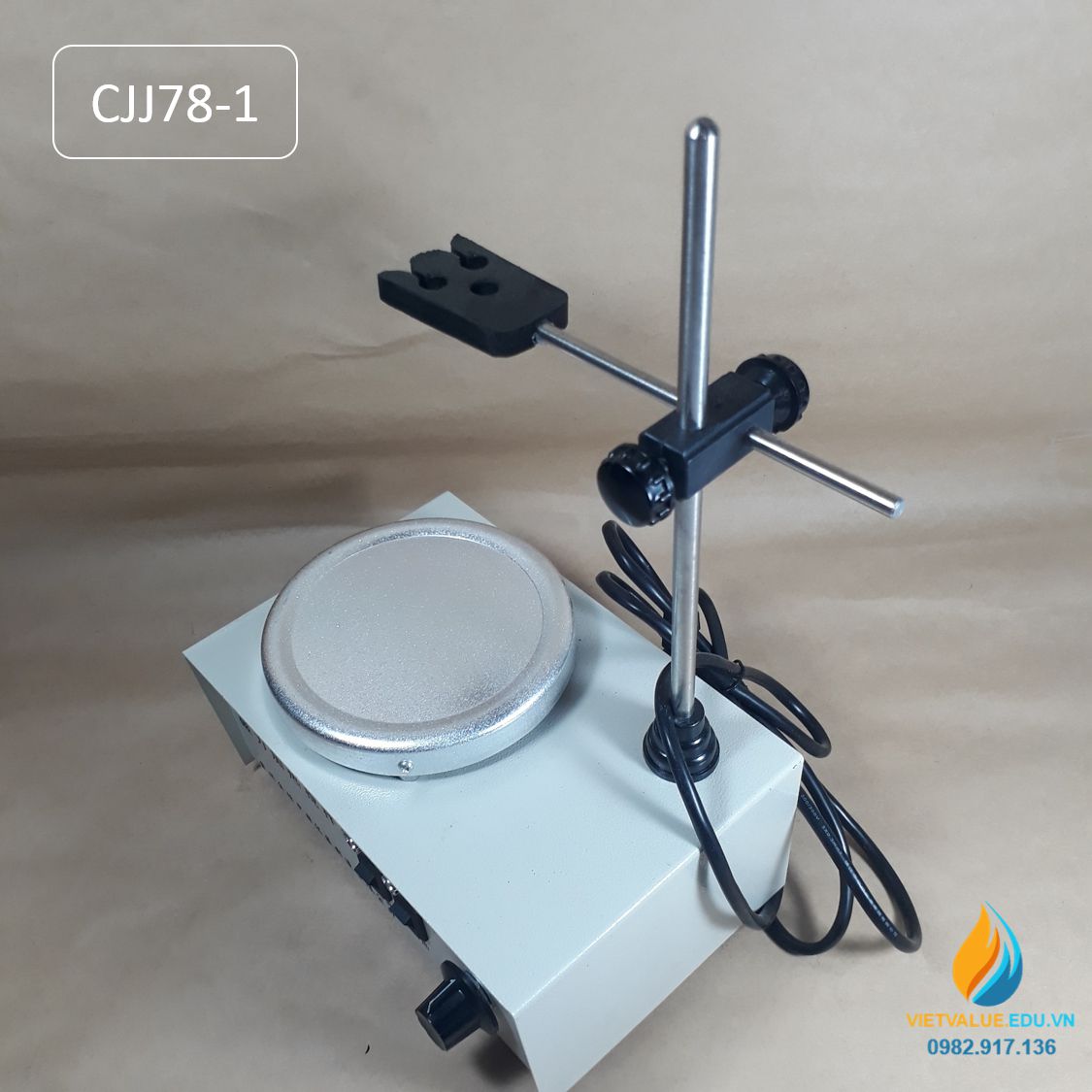 Máy khuấy từ CJJ781, khuấy từ và gia nhiệt công suất gia nhiệt 150W, tốc độ khuấy 0-2000 vòng / phút