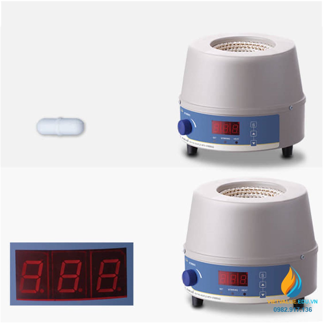 Máy khuấy từ và ủ nhiệt điều chỉnh màn hình kỹ thuật số JOAN LAB HMSC-100, 100ml