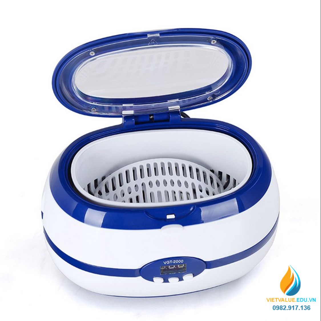 Máy làm sạch siêu âm VGT2000 dung tích bể rung 600ml 30W, tần số 40kHz