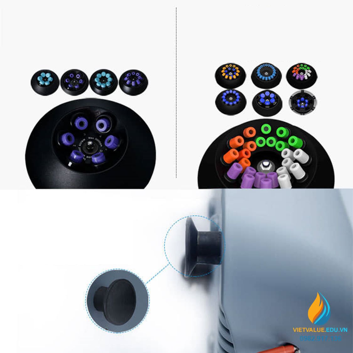 Máy ly tâm màn hỉnh kỹ thuật số, 6 lỗ 50ml, tốc độ quay từ 100RPM đến 5000rpm