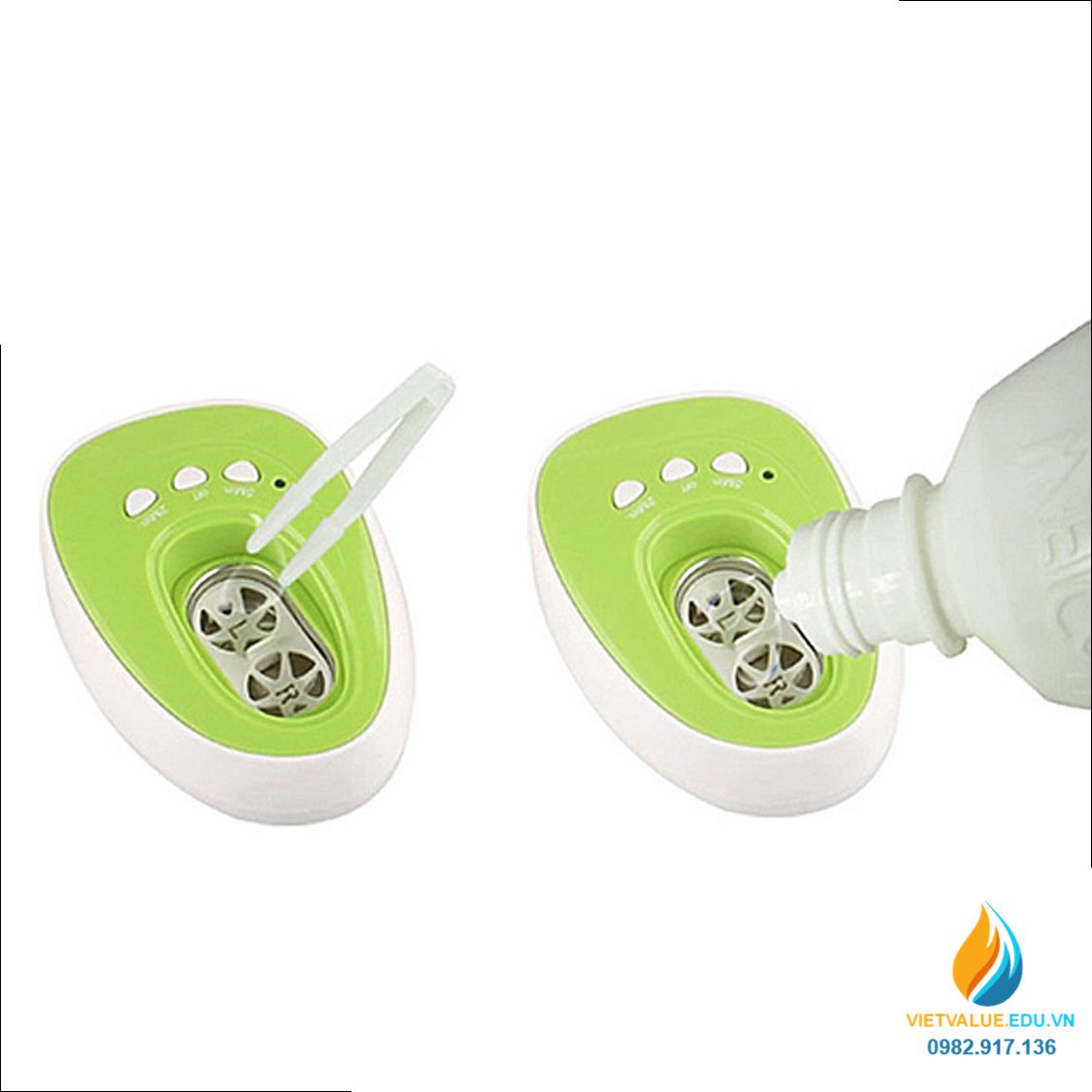 Máy rửa kính áp tròng bằng sóng siêu âm CE3200 công suất 7W, tần số rung 46KHz