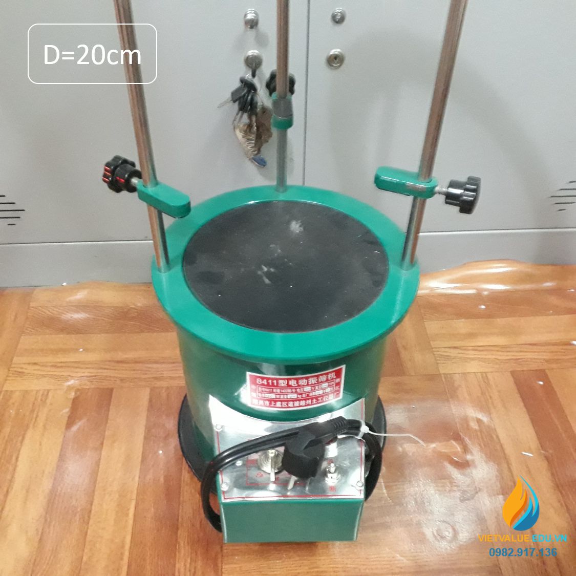 Máy rung sàng rây tiêu chuẩn 84011, đường kính sàng 20cm, tần số rung tối thiểu 1400Hz