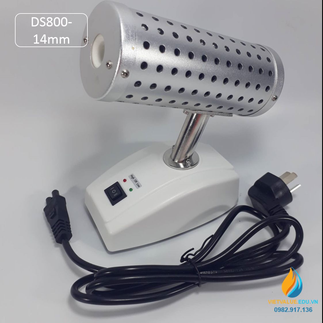 Máy khử trùng nhiệt tia hồng ngoại đường kính tia 14mm DS800