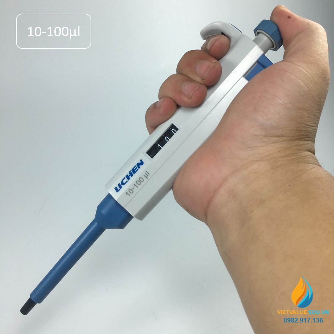 Micro pipet hút đơn kênh hãng Lichen đơn kênh mức hút từ 10-100μl