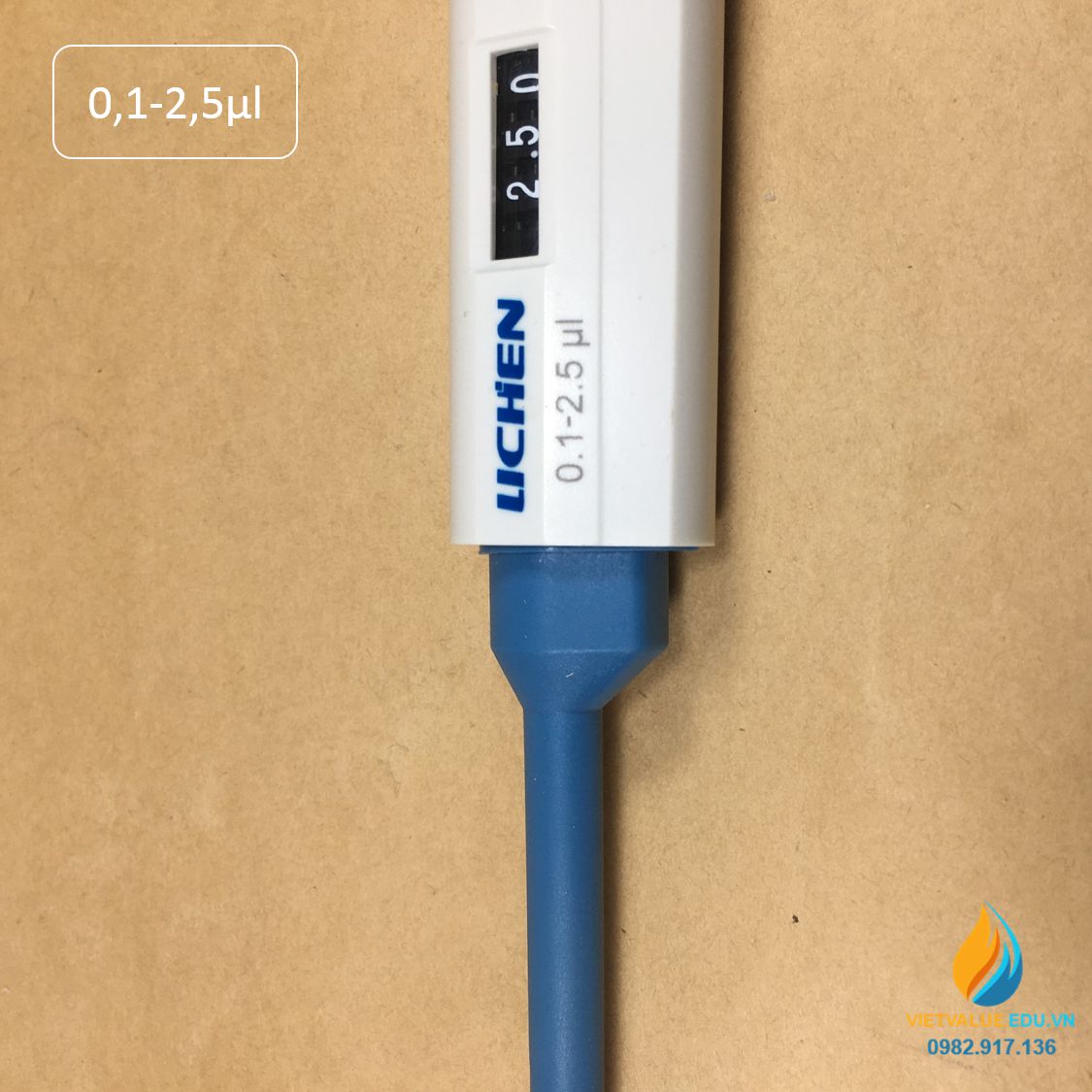 Micro pipet hút đơn kênh hãng Lichen đơn kênh mức hút từ 0,1-2,5μl