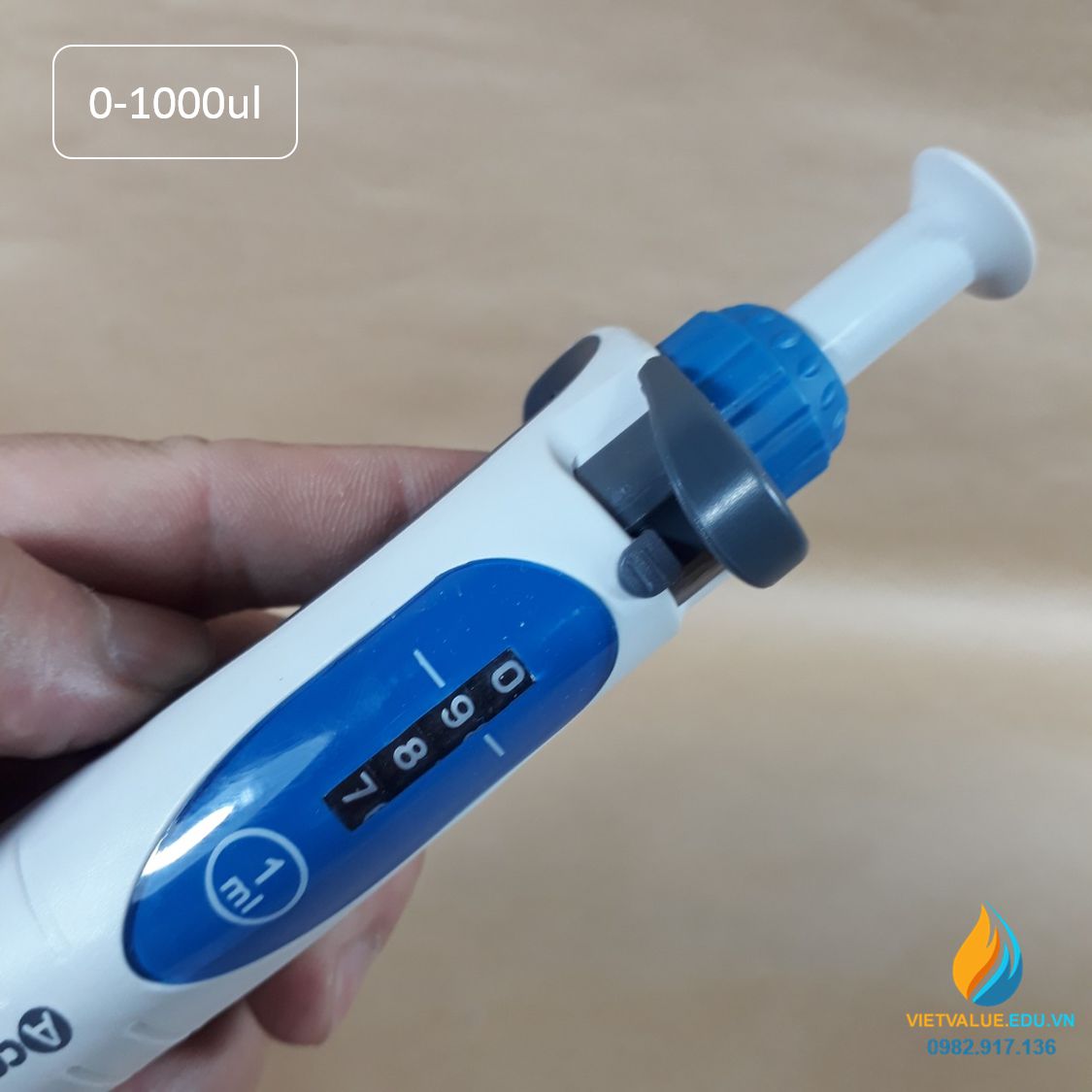 Micropipet JoanLab đơn kênh, mức hút từ 0 đến 1000ul model XA1000, tiêu xuất khẩu Châu Âu