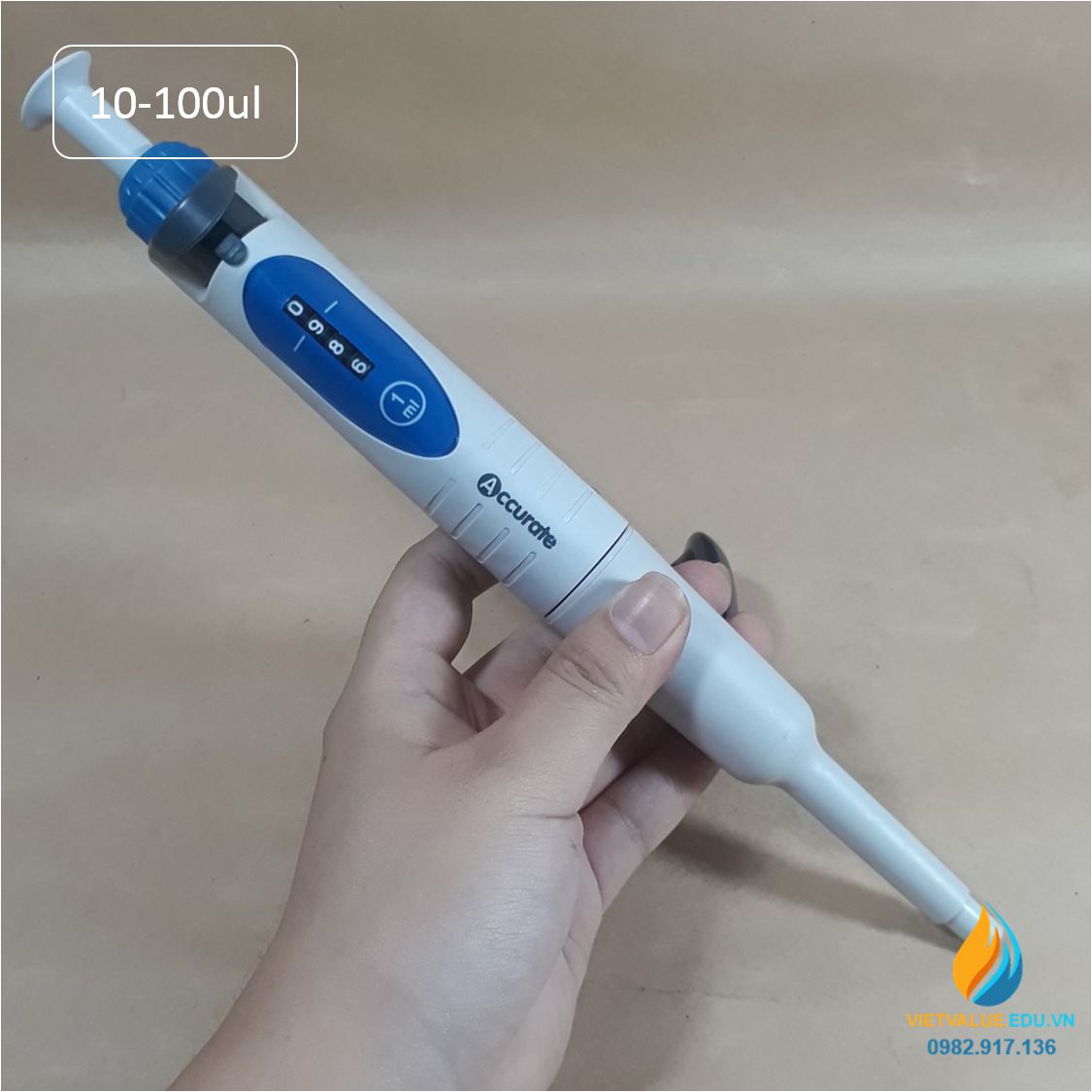 Micropipette Joan Lab A1000 mức hút từ 100ul đến 1000ml hàng xuất khẩu Châu Âu