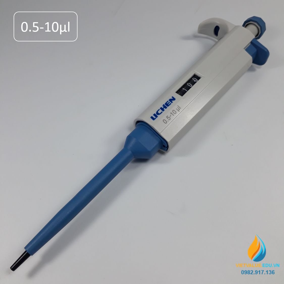 Micropipette 0,5-10μl đơn kênh Lichen, micropipet hút phòng thí nghiệm