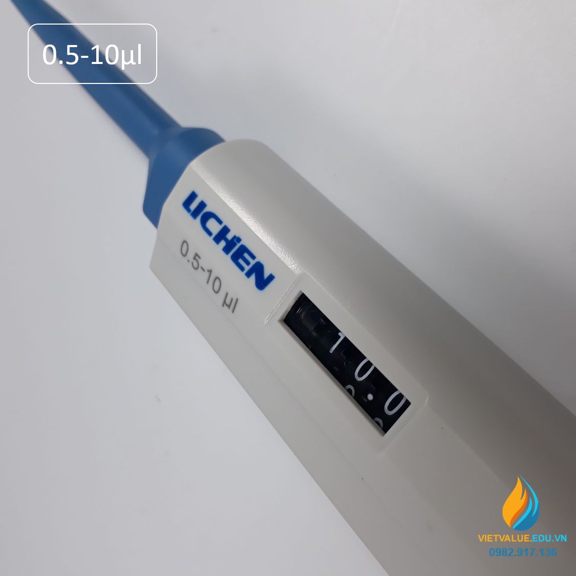 Micropipette 0,5-10μl đơn kênh Lichen, micropipet hút phòng thí nghiệm