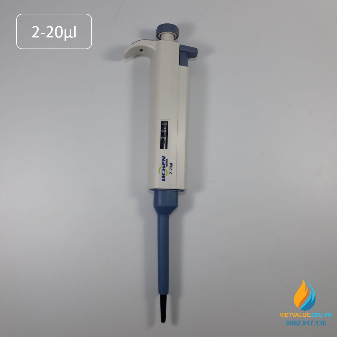 Micropipette 2-20μl đơn kênh Lichen, micropipet hút phòng thí nghiệm