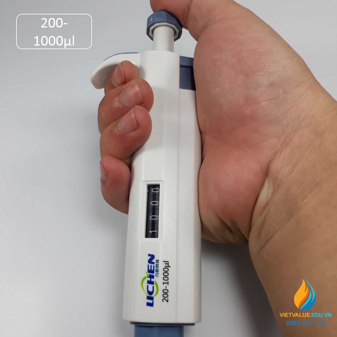 Micropipette 200-1000μl đơn kênh Lichen, micropipet hút phòng thí nghiệm