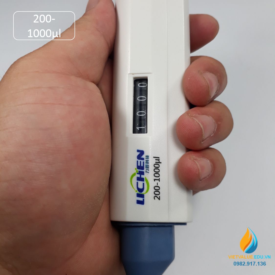 Micropipette 200-1000μl đơn kênh Lichen, micropipet hút phòng thí nghiệm