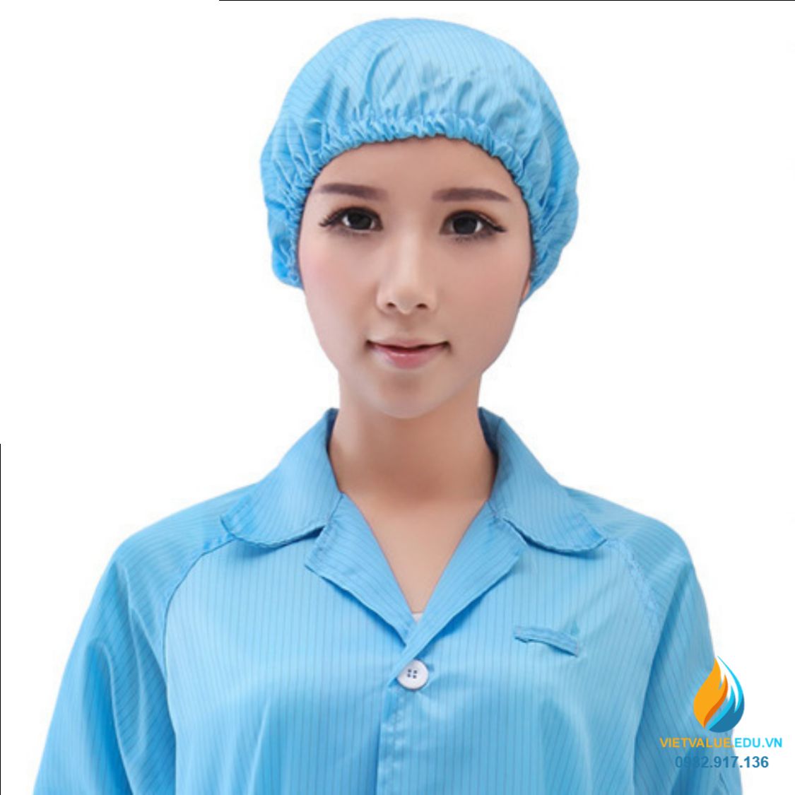 Mũ chùm đầu chống tĩnh điện, chống bám bụi thiết bị phòng sạch điện tử