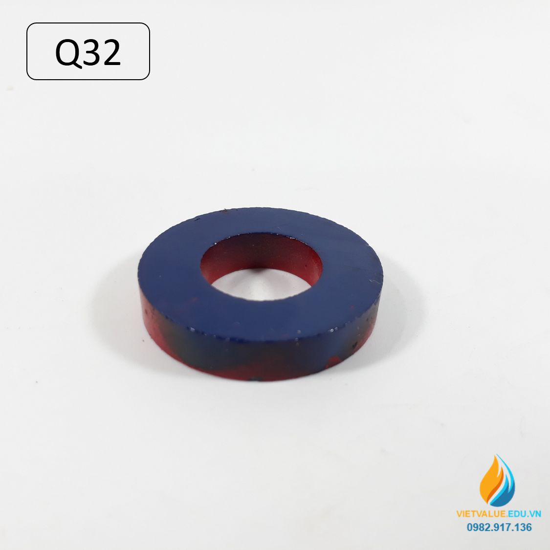 Nam châm tròn Q32 đường kính ngoài 32m, trong 16mm, nam châm thí nghiệm từ tính