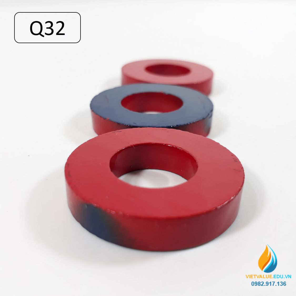 Nam châm tròn Q32 đường kính ngoài 32m, trong 16mm, nam châm thí nghiệm từ tính