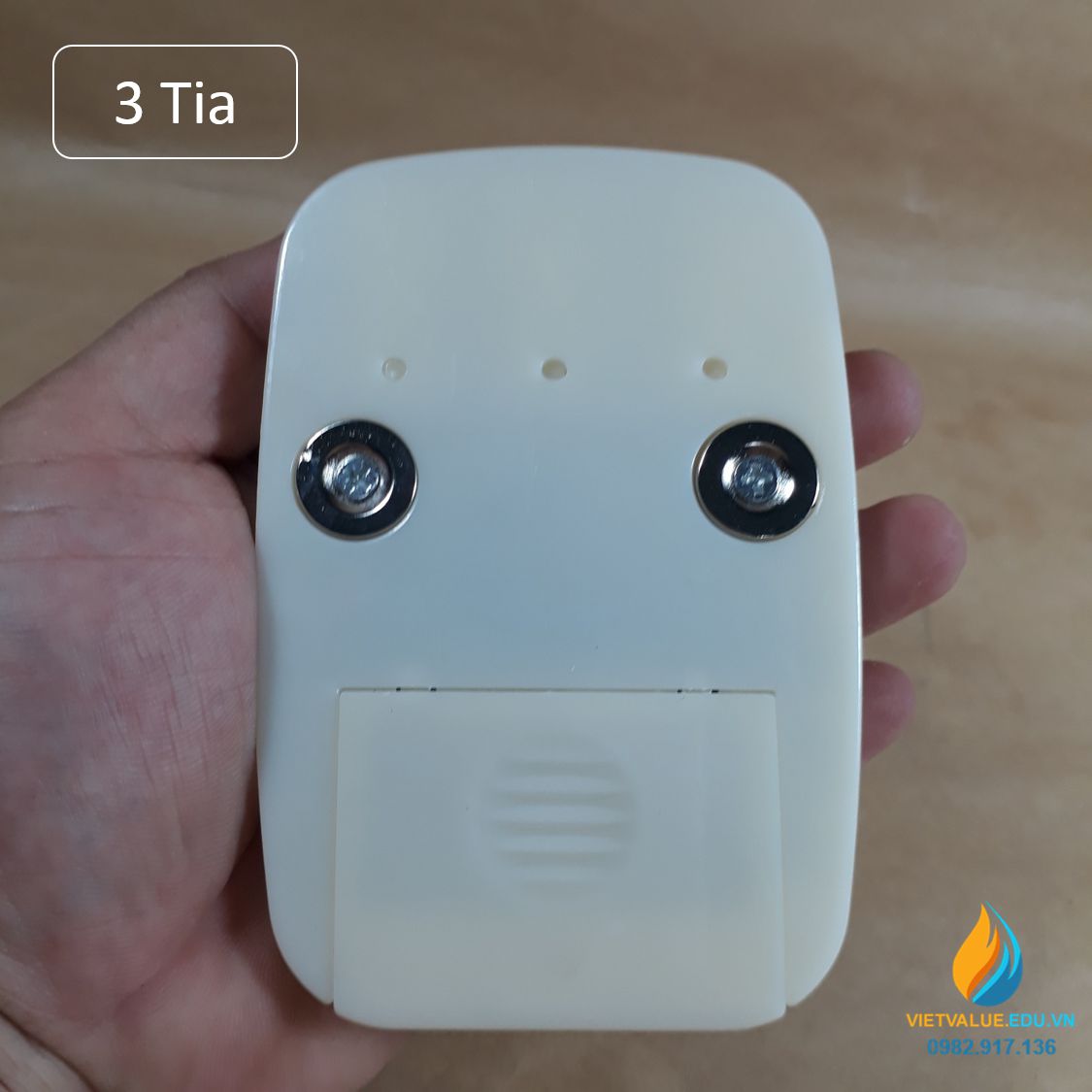 Nguồn sáng lazer 3 tia màu đỏ, có khe sáng, độ đơn sắc cao, sử dụng pin AAA