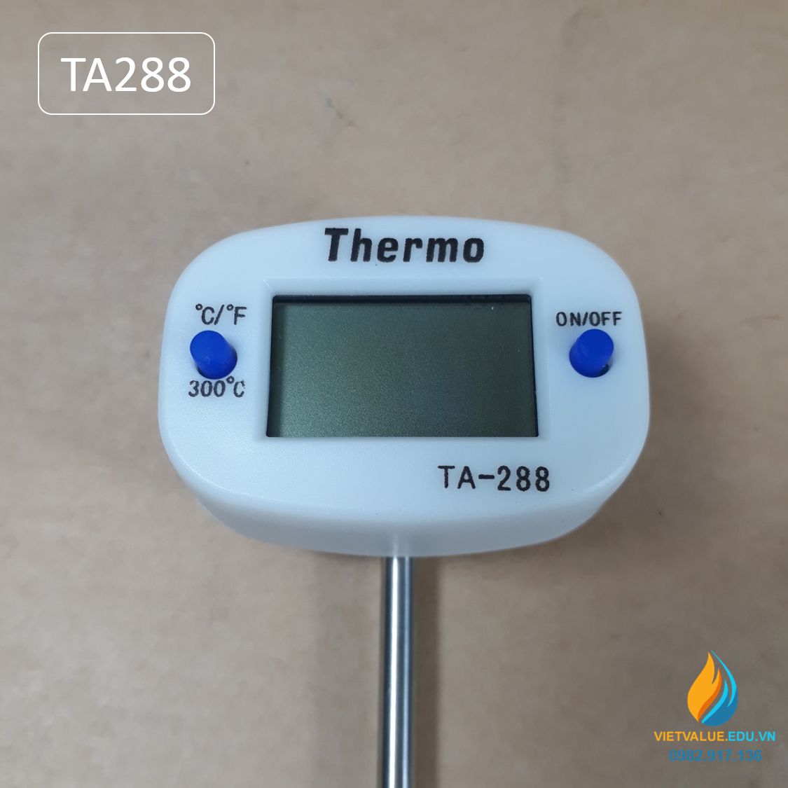 Nhiệt kế điện tử que TA288 khoảng đo từ - 50 đến 300 độ C chiều dài que 15cm, độ chính xác cao