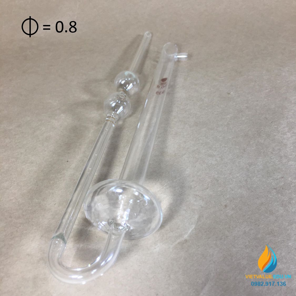 Nhiệt kế thủy ngân khoảng đo -10 đến 110 độ C, dài 30cm, vạch chia 1 độ C