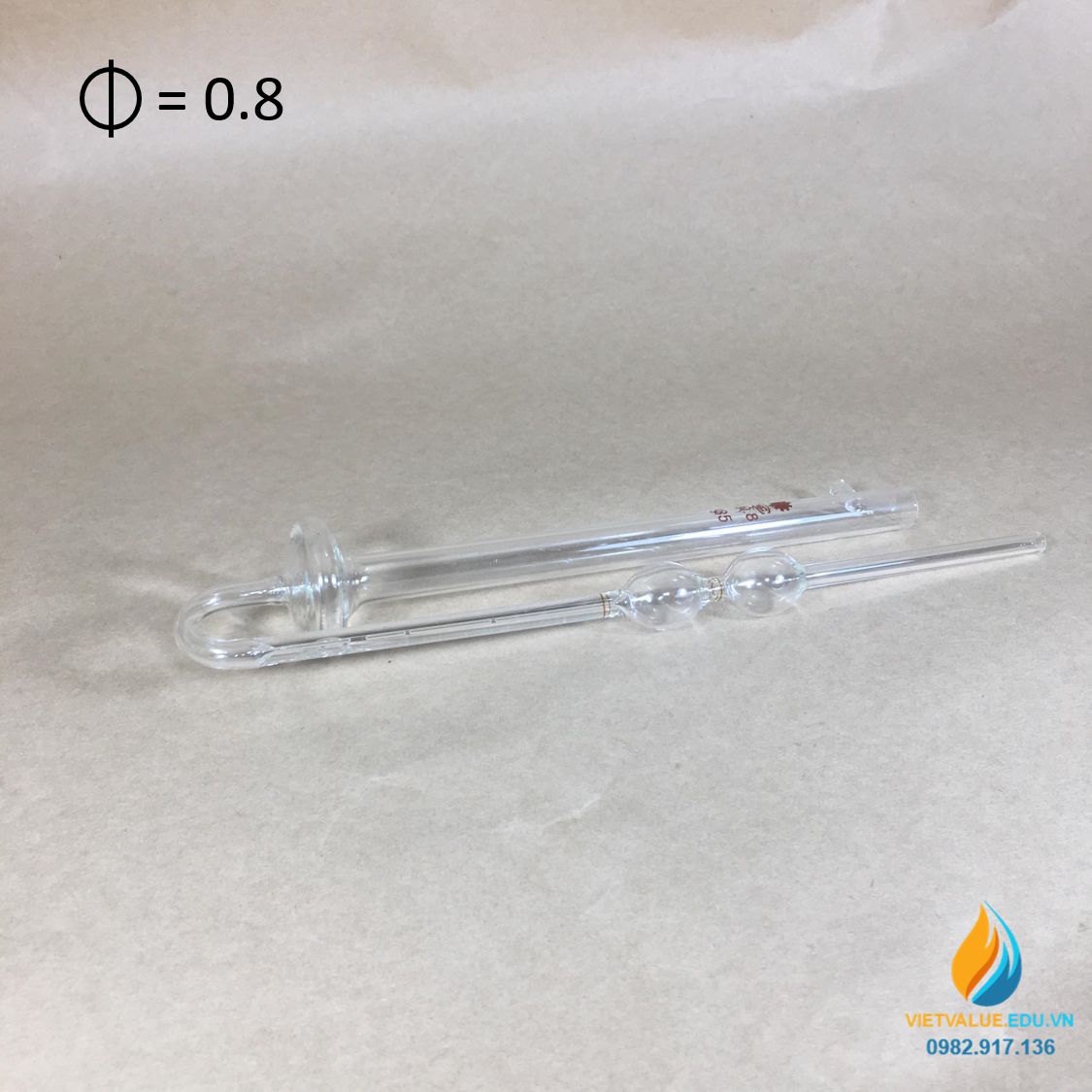 Nhiệt kế thủy ngân khoảng đo -10 đến 110 độ C, dài 30cm, vạch chia 1 độ C