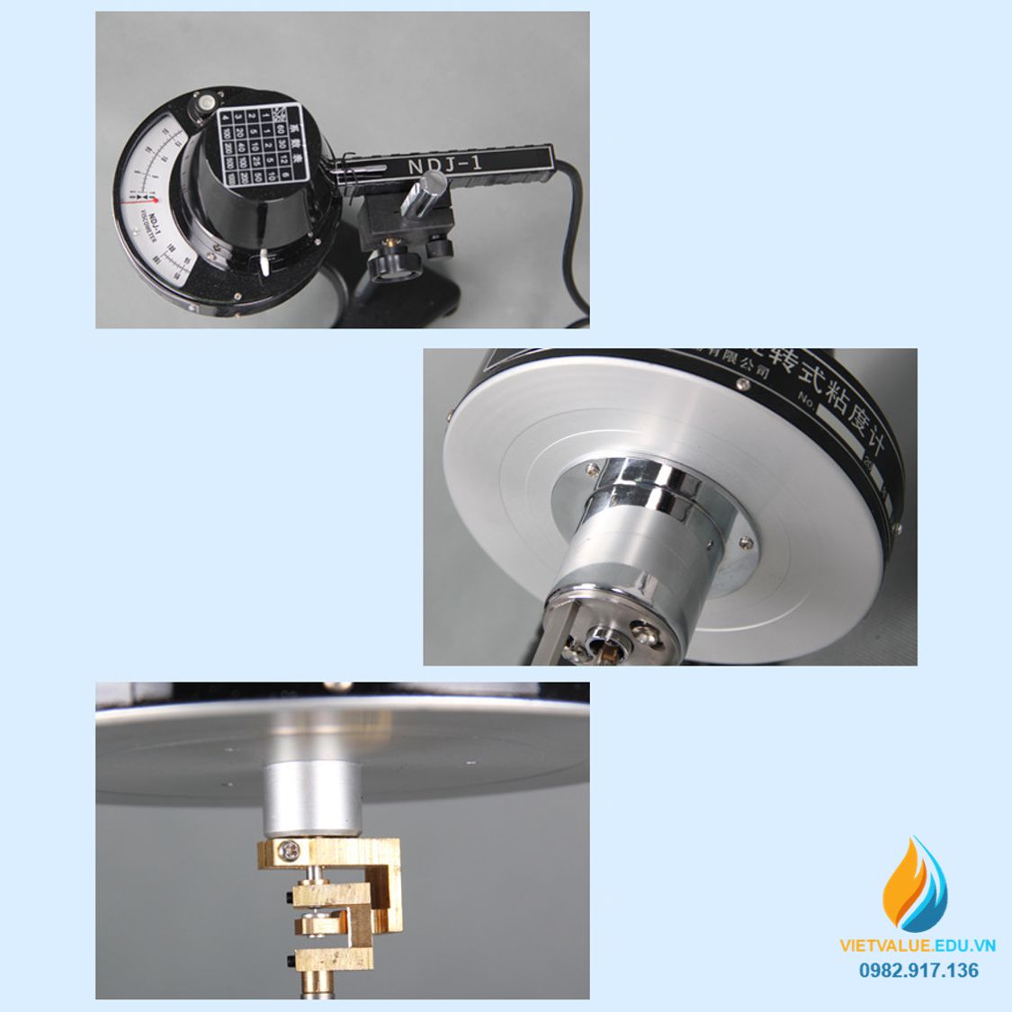 Máy đo độ nhớt NDJ-1, hiển thị cơ, khoảng hoạt động từ 0 đến 10000mpa.s