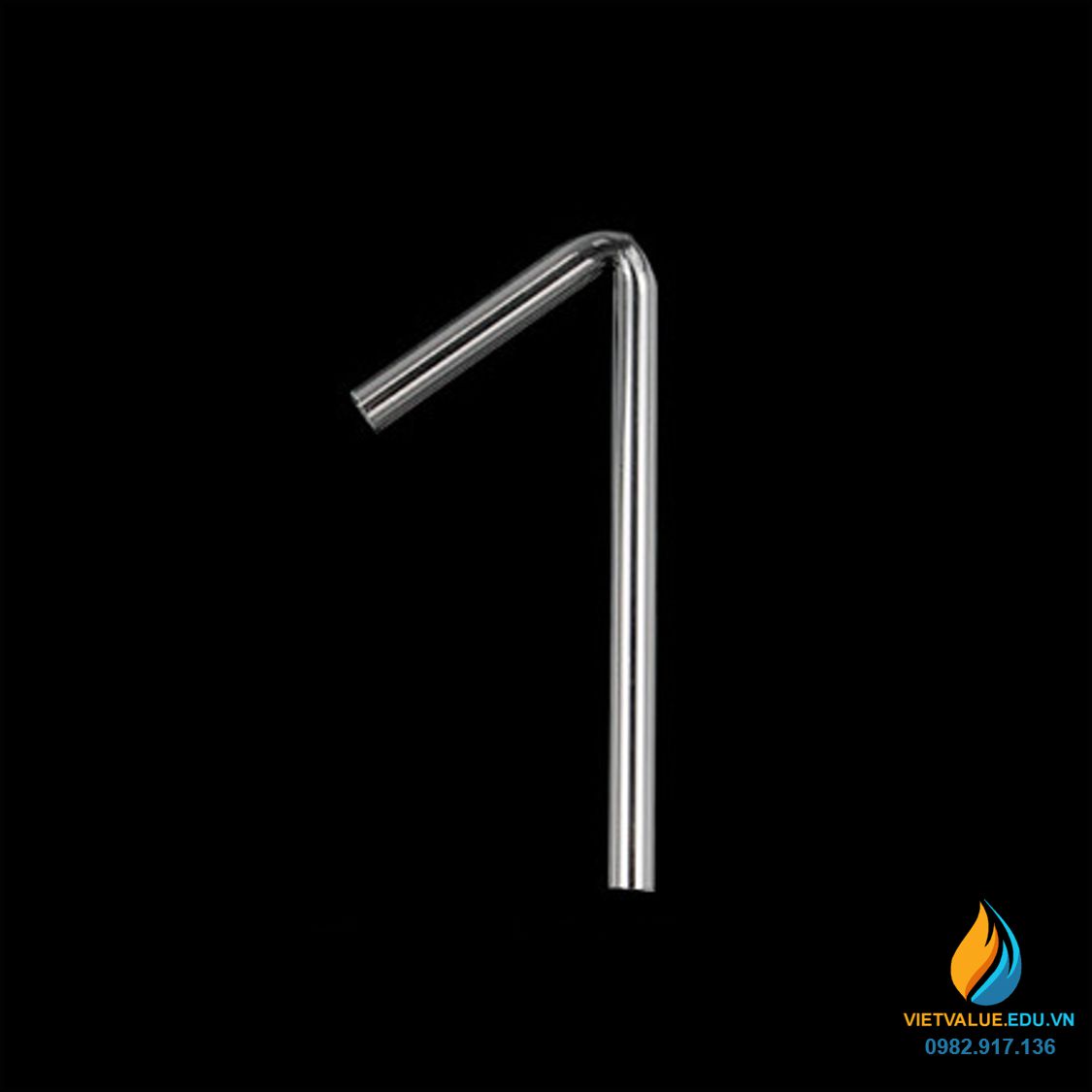 Ống dẫn thủy tinh chữ L, ống dẫn chất lỏng, góc 45 độ, chịu nhiệt