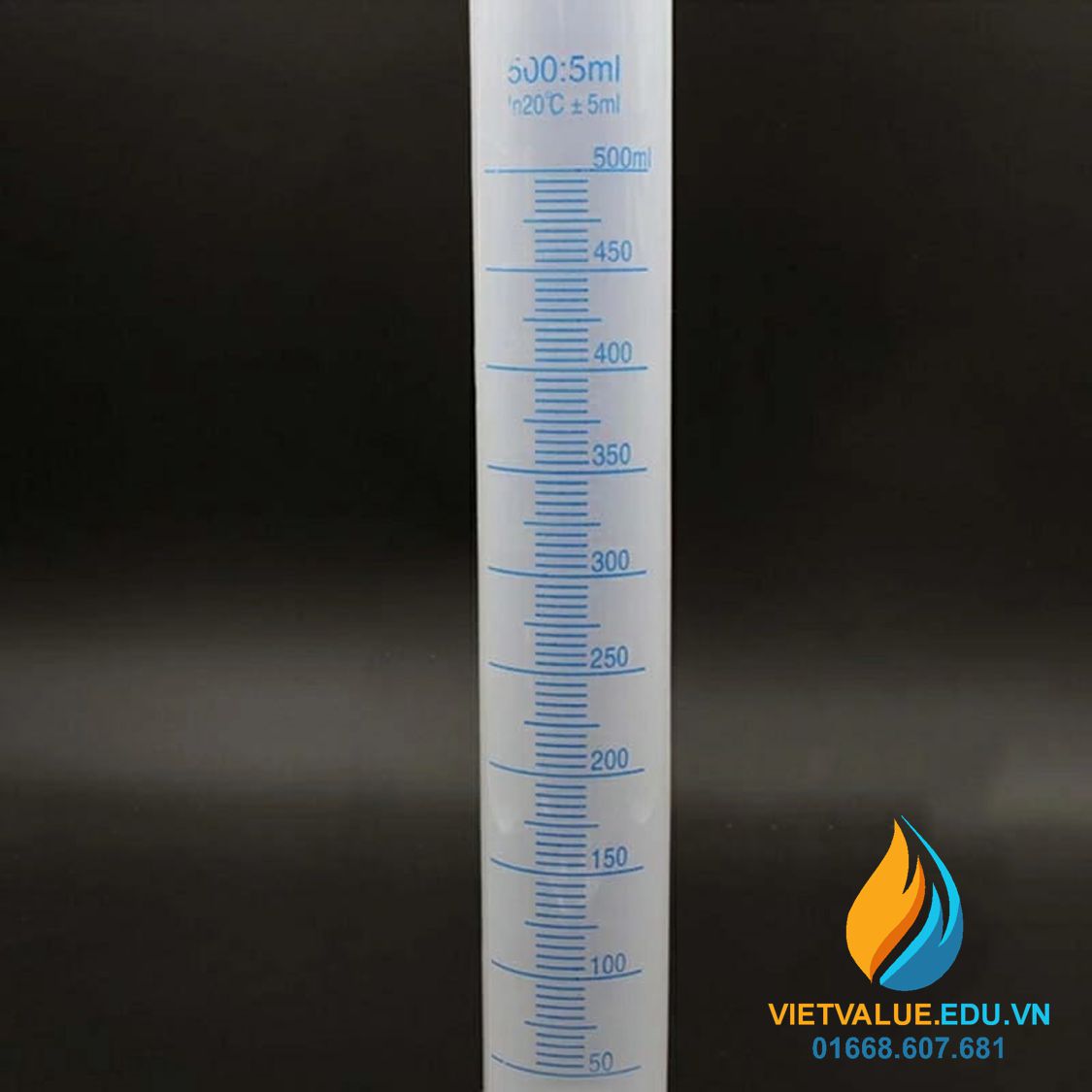 Ống đong nhựa có chân đế, chia vạch, dung tích 100ml